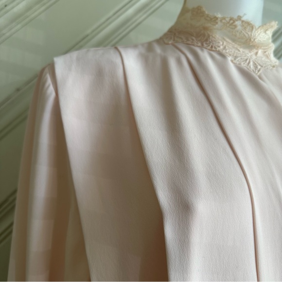 Vintage Lace High Neck Blouse Size 12 - Picture 6 of 11